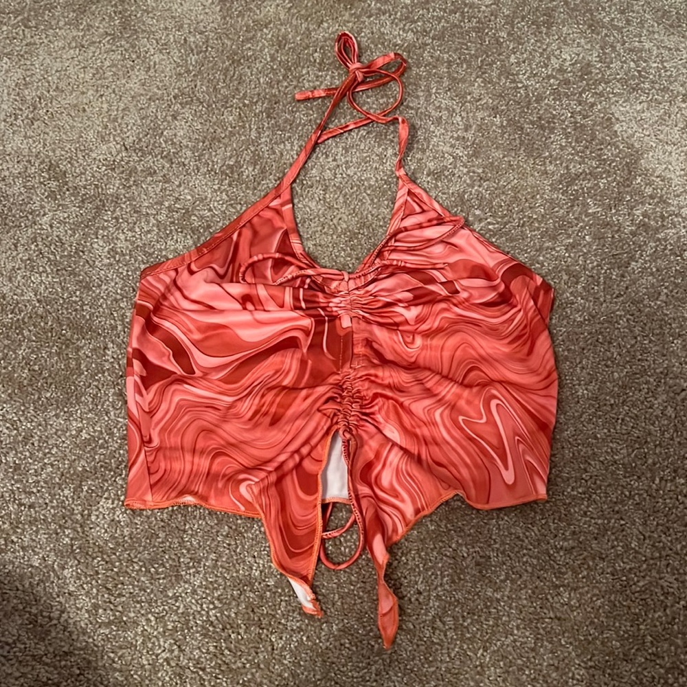Cropped halter top